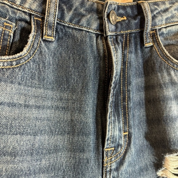 HIDDEN Sz 26 100% Cotton Denim Flare Leg Spot Distressing Jeans - Picture 4 of 11